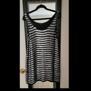 French Connection Woman's Black and Silver Seqioned Dress Size 4